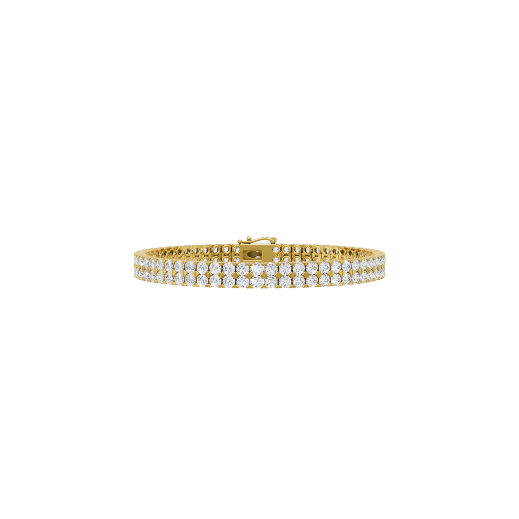 Lumiere Multi-Row Pave Tennis Bracelet with Round Brilliant Lab Grown Diamonds