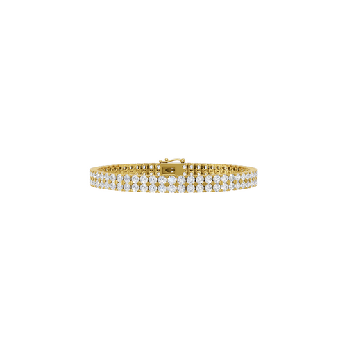 Lumiere Multi-Row Pave Tennis Bracelet with Round Brilliant Lab Grown Diamonds