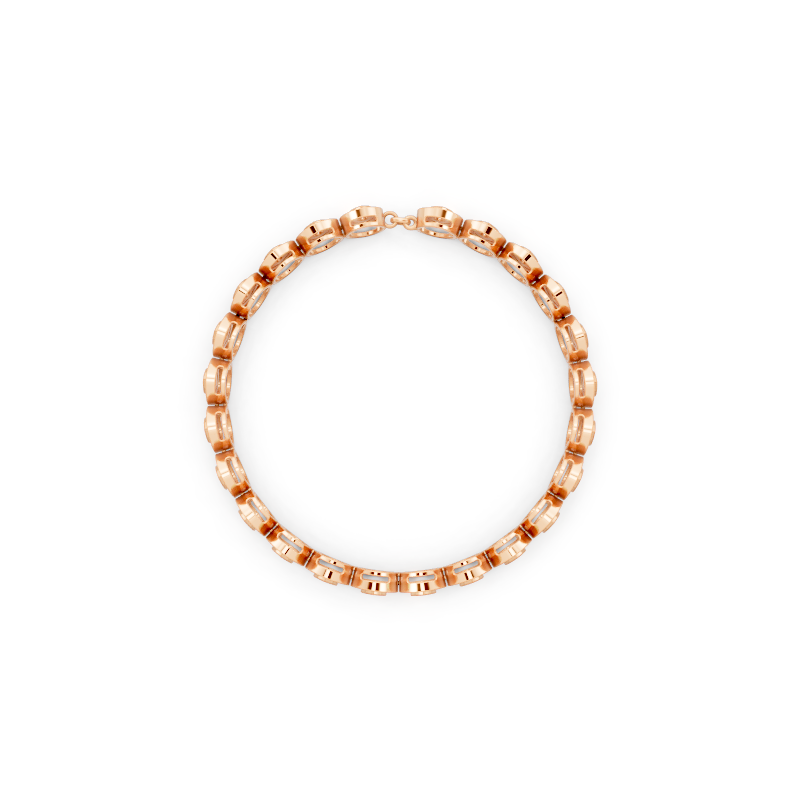 Golden Aura Oval Halo Bezel Lab Grown Diamond Bracelet in 10 or 14 or 18K Gold