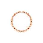 Golden Aura Oval Halo Bezel Lab Grown Diamond Bracelet in 10 or 14 or 18K Gold