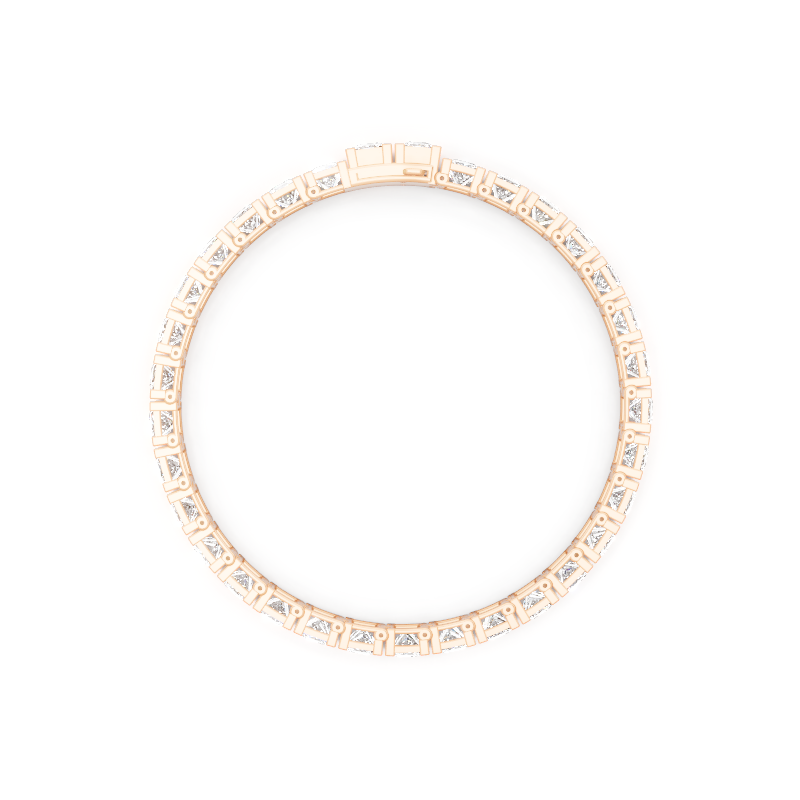 Celeste Cushion Cut Lab Grown Diamond Line Bracelet for Anniversary Gift