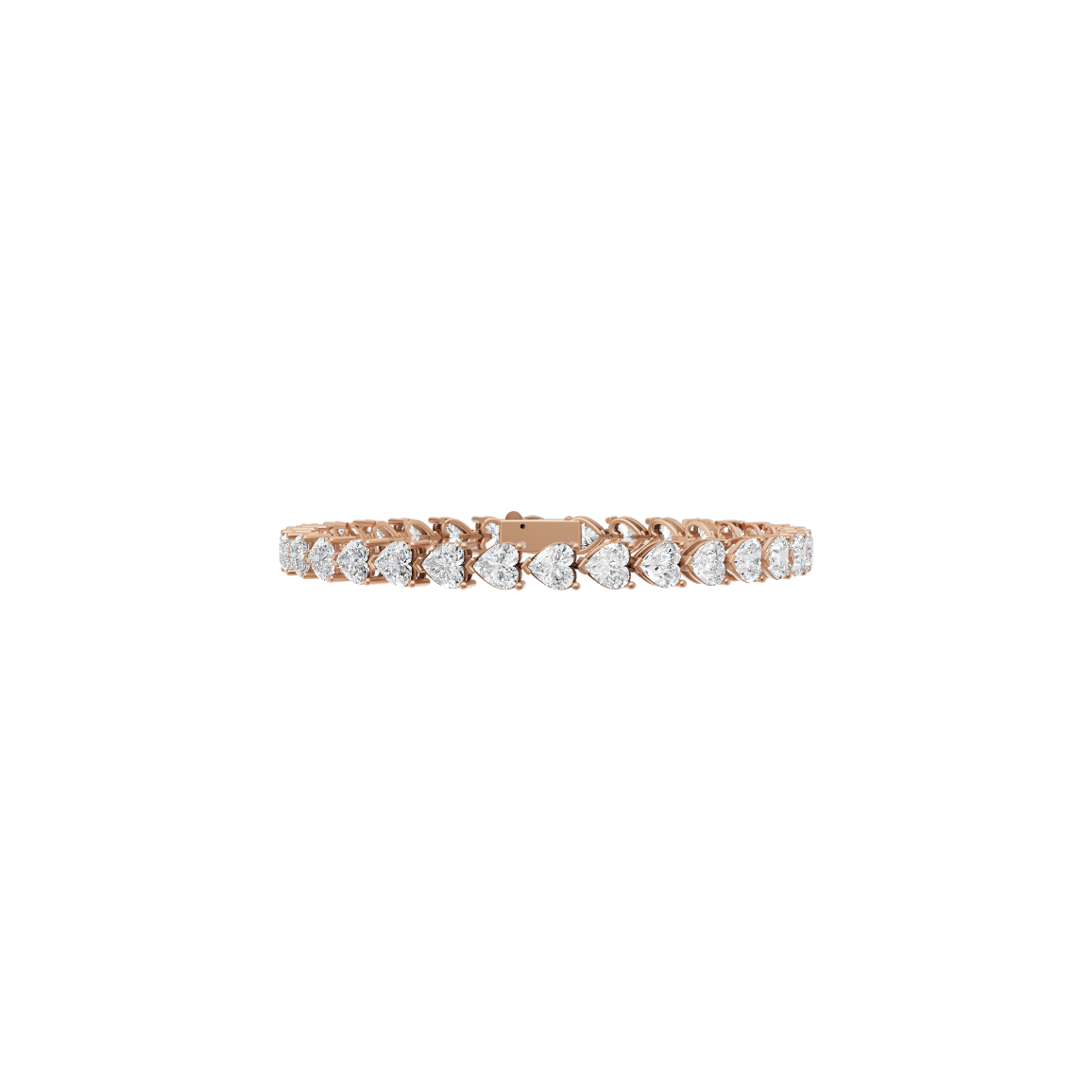Heart Link Diamond Bracelet