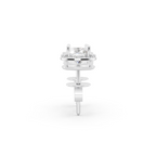 Aurielle Round Brilliant Lab Grown Diamond Halo Stud Earrings in Gold