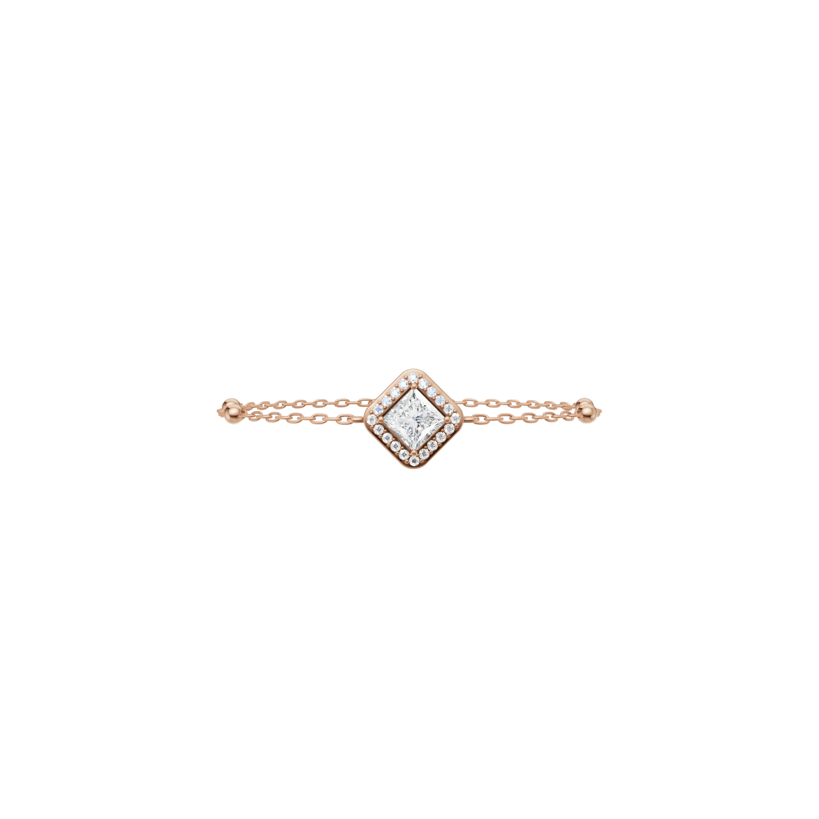 Celeste Princess Cut Lab Created Diamond Pave Chain Bracelet for Women