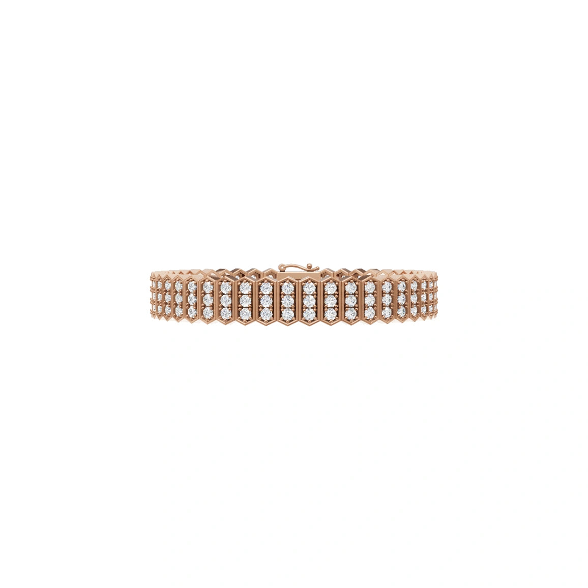 Sparkling Round Cut Lab Grown Diamond Bracelet by Lume Jewelry