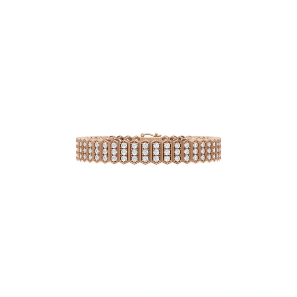 Sparkling Round Cut Lab Grown Diamond Bracelet by Lume Jewelry