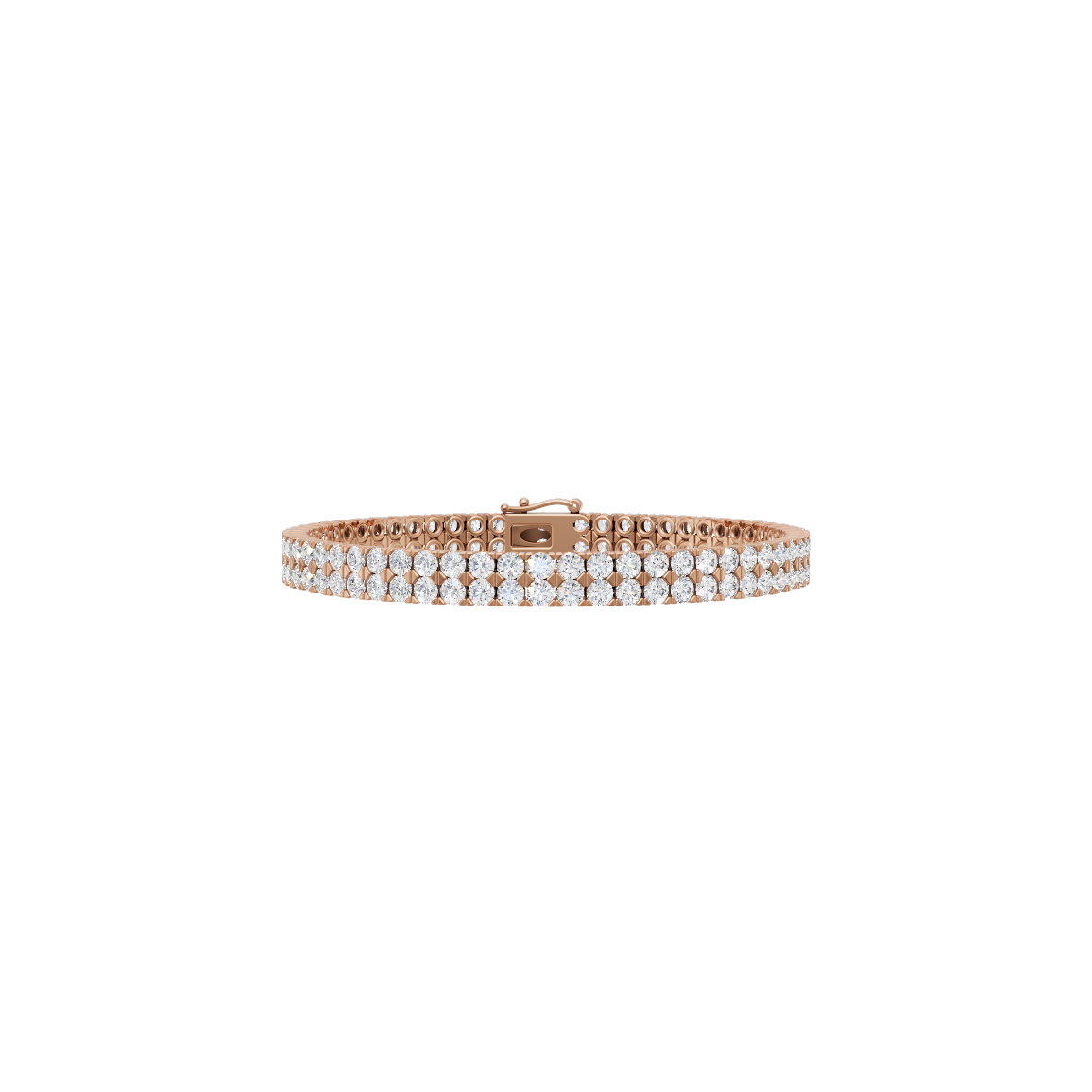 Lumiere Multi-Row Pave Tennis Bracelet with Round Brilliant Lab Grown Diamonds