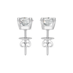 Aurielle Round Brilliant Diamond Solitaire Stud Earrings in 10 or 14 or 18K Gold