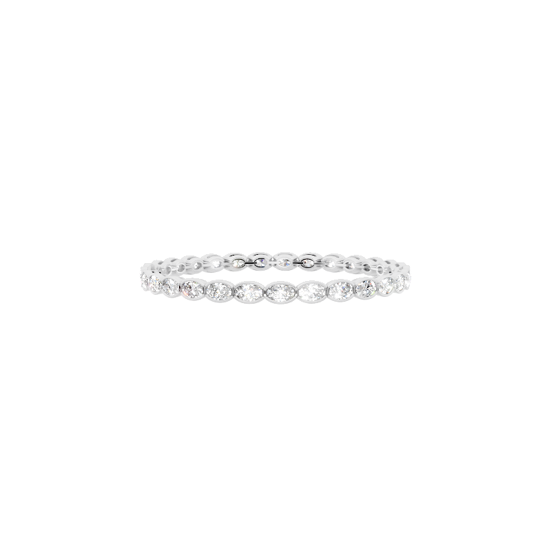 Elysian Oval Bezel Lab Created Diamond Bracelet in Gold Simple Gift for Her