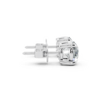 Classic Gold Solitaire Round Cut Lab Created Diamond Stud Earrings for Her