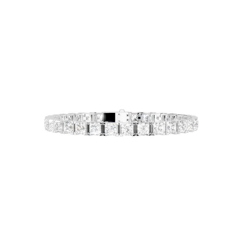 Celeste Cushion Cut Lab Grown Diamond Line Bracelet for Anniversary Gift