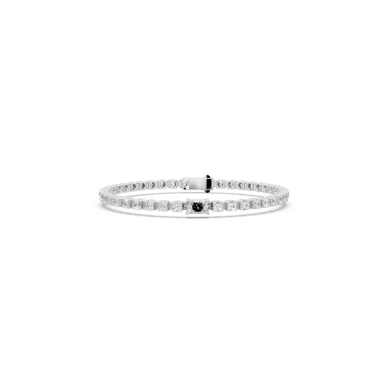 Premium Gold Tone Round Cut Lab Created Diamond Tennis Bracelet for Women