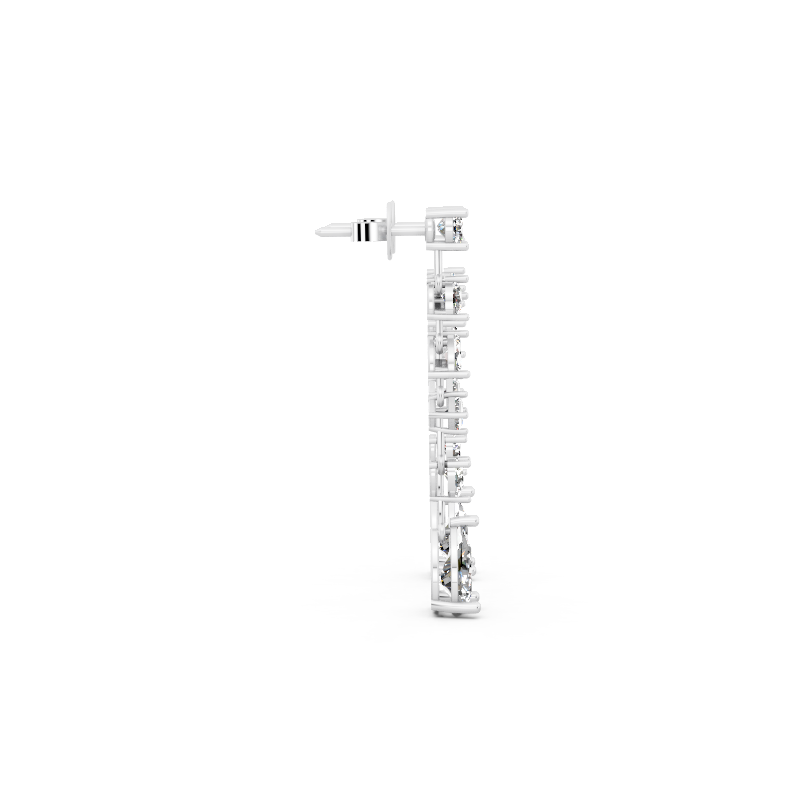 Bellara Charm Cascade Teardrop Lab Grown Diamond Earrings for Birthday Gift