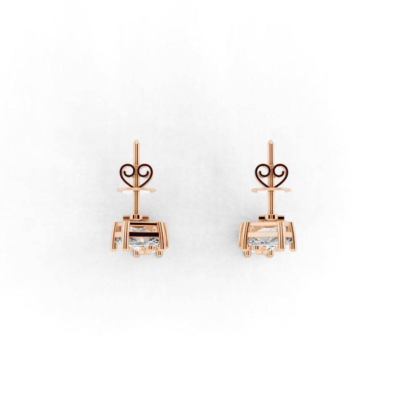 Modern Luxury Mixed-Cut Drop Lab Grown Diamond Earrings in White or Rose or Gold