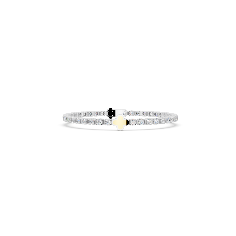 Elegant Round Brilliant Lab Created Diamond Bracelet with Bezel set for Anniversary Gifts