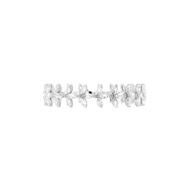 Seraphina Marquise Cut Lab Created Diamond Bloom Bracelet for Women