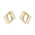 Roselle Geometric Lab Grown Diamond-Frame Earrings in Rose or White or Gold