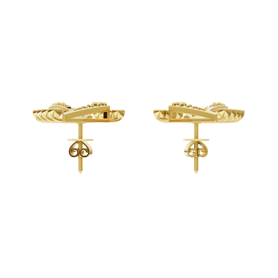 Roselle Geometric Lab Grown Diamond-Frame Earrings in Rose or White or Gold
