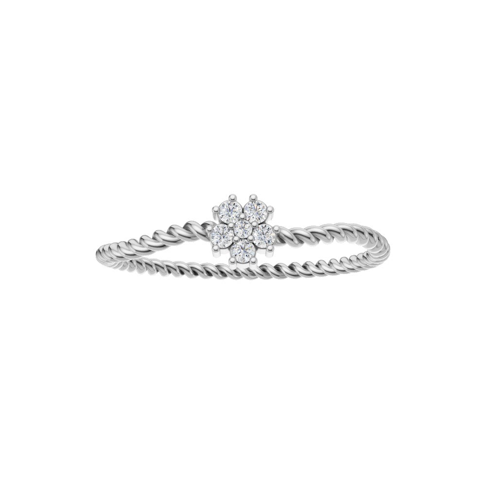 Twist Bloom Diamond Ring