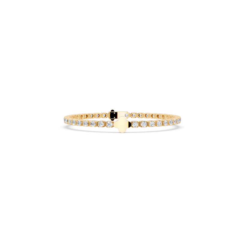 Elegant Round Brilliant Lab Created Diamond Bracelet with Bezel set for Anniversary Gifts