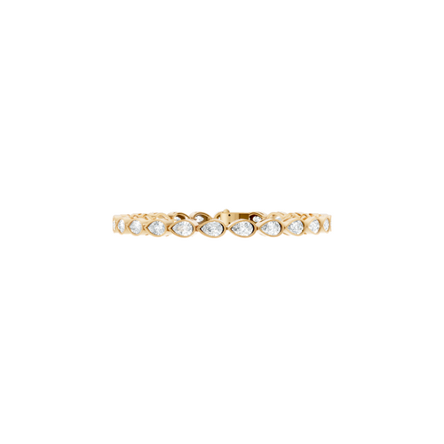 Premium Pear Cut Lab Grown Diamond Bracelet for Women with Bezel Setting
