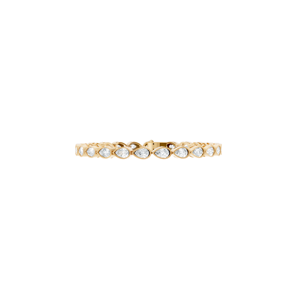 Premium Pear Cut Lab Grown Diamond Bracelet for Women with Bezel Setting