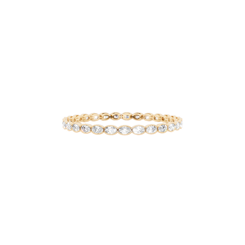 Elysian Oval Bezel Lab Created Diamond Bracelet in Gold Simple Gift for Her