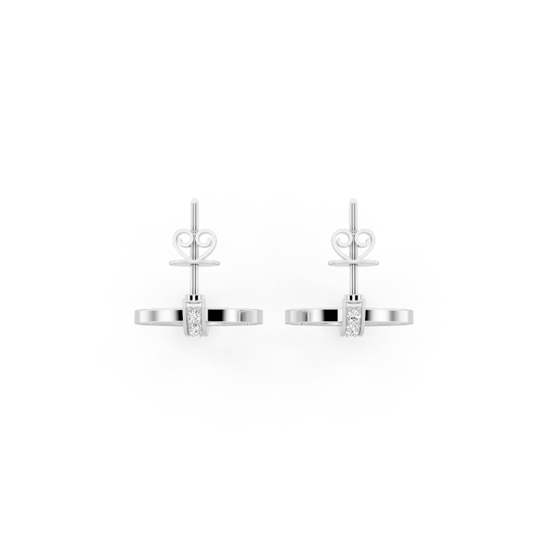 Modern Pave-Style Hoop Lab Grown Diamond Earrings for Premium Jewellery Styling for Girlfriend
