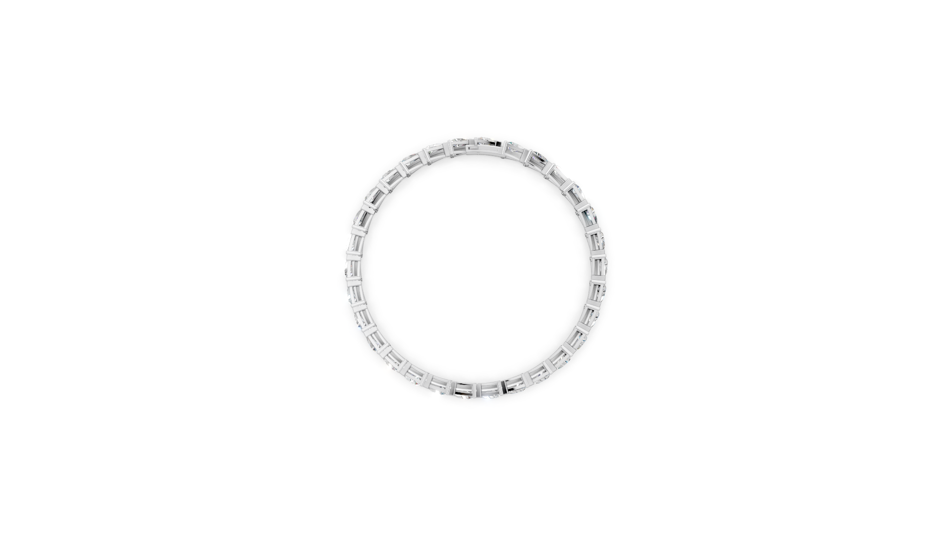 Geometric Trillion-Cut Lab Created Diamond Tennis Bracelet with Arrow Link Design