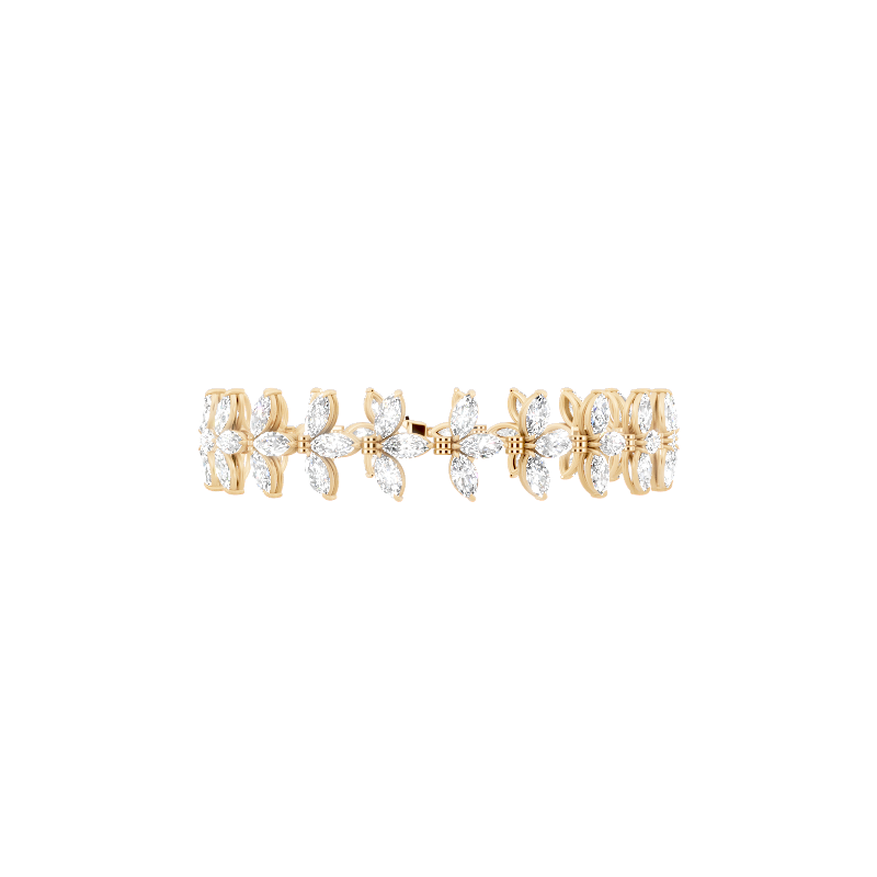 Seraphina Marquise Cut Lab Created Diamond Bloom Bracelet for Women