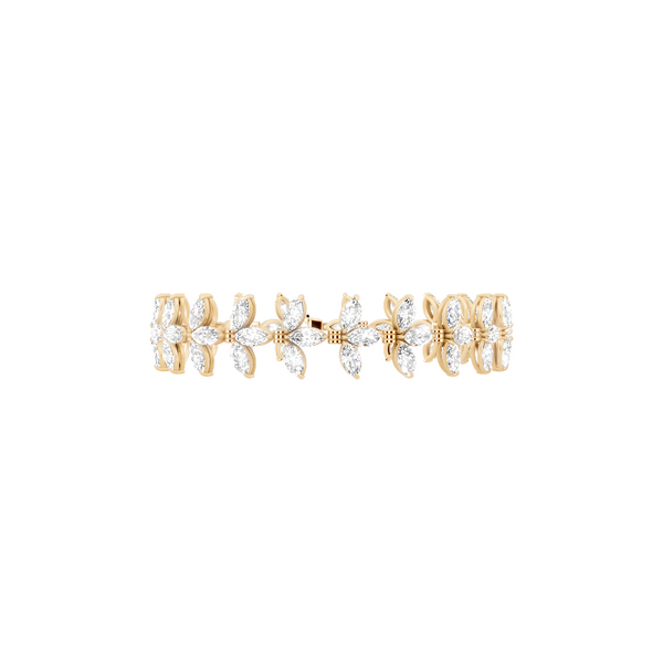 Seraphina Marquise Cut Lab Created Diamond Bloom Bracelet for Women
