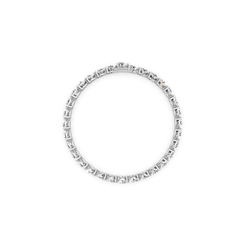 Elegant Open Gallery Sparkle Bracelet for Women with Continuous Heart-Shaped Lab Grown Diamond