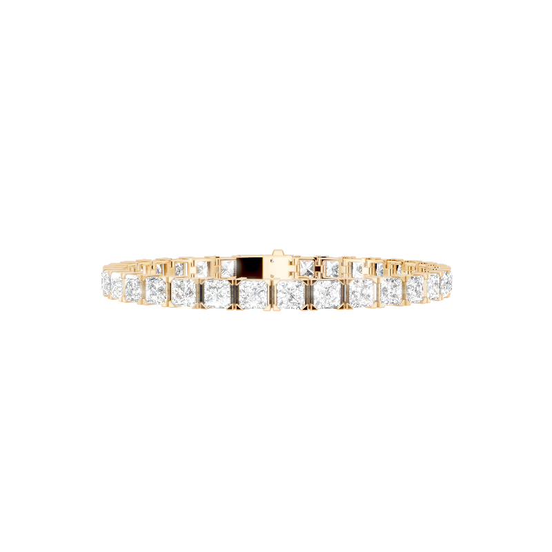 Celeste Cushion Cut Lab Grown Diamond Line Bracelet for Anniversary Gift