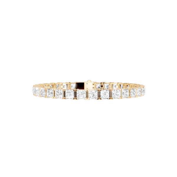 Celeste Cushion Cut Lab Grown Diamond Line Bracelet for Anniversary Gift