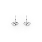Premium Leaf Drop Stud Marquise Cut Lab Created Diamond Earrings with Pave-Style Sparkle Accents