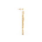 Premium Celestial Linear Cascade Lab Created Diamond Earrings with Clustered Sparkle Accents