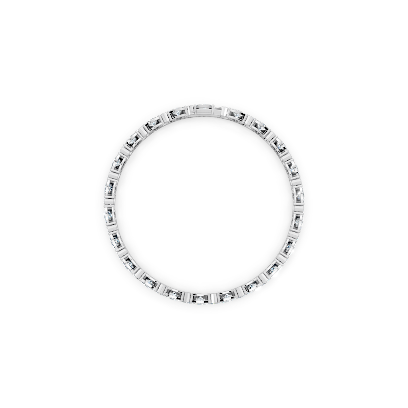 Sparkling V-Gallery Bracelet for Women with Trillion Cut Lab Grown Diamond