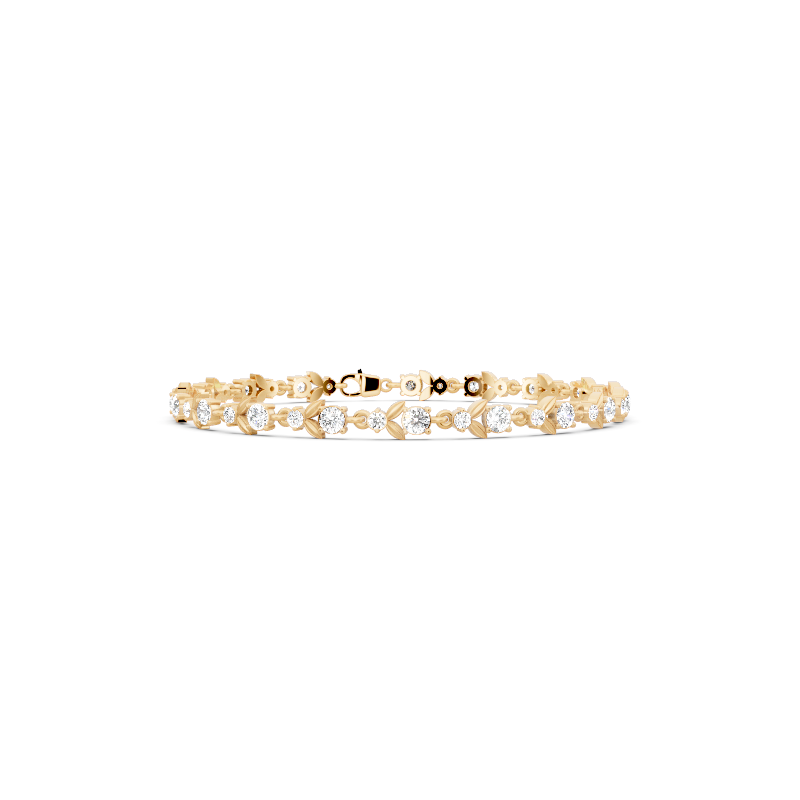 Noir Laurel Radiance Bracelet for Women with Round Brilliant Lab Grown Diamond