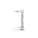 Modern Luxury Mixed-Cut Drop Lab Grown Diamond Earrings in White or Rose or Gold