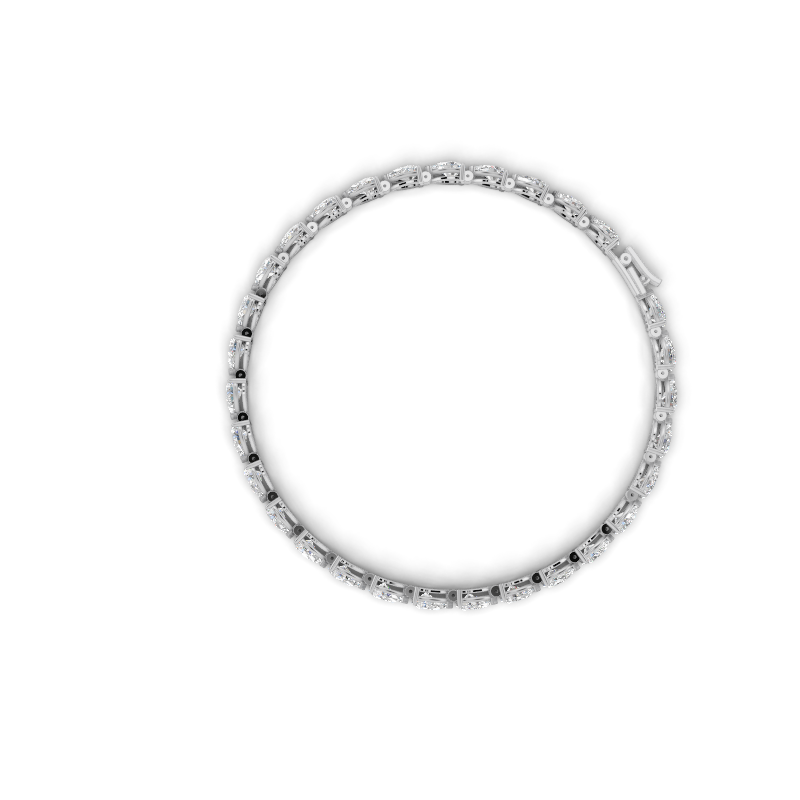 Luxury Pear Cut Lab Grown Diamond Tennis-Style Bracelet by Lume Jewels