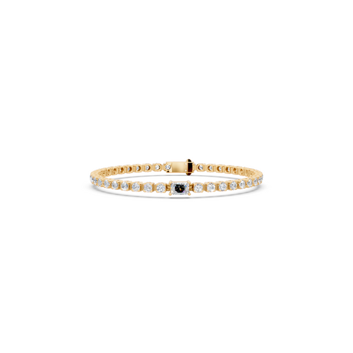 Premium Gold Tone Round Cut Lab Created Diamond Tennis Bracelet for Women