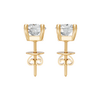Aurielle Round Brilliant Diamond Solitaire Stud Earrings in 10 or 14 or 18K Gold