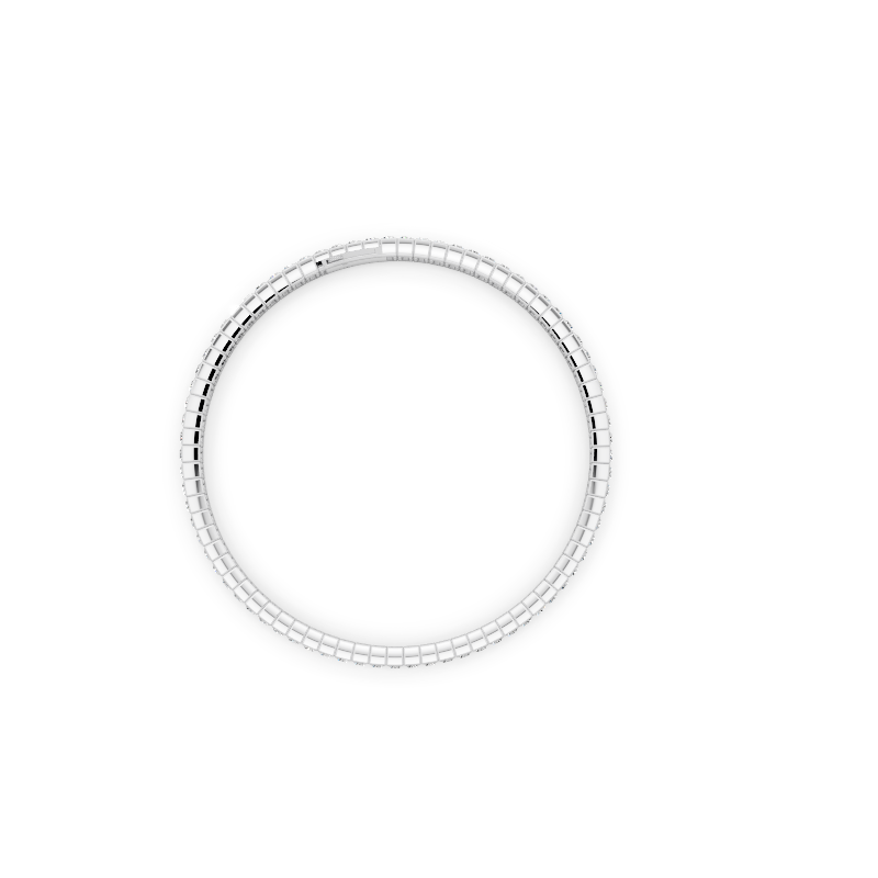 Simple White or Rose or Gold Baguette-Cut Lab Created Diamond Tennis Bracelet for Premium Styling