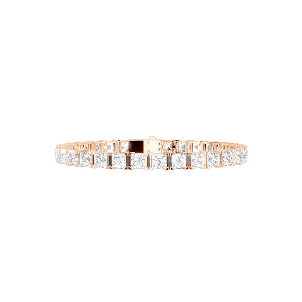 Celeste Cushion Cut Lab Grown Diamond Line Bracelet for Anniversary Gift