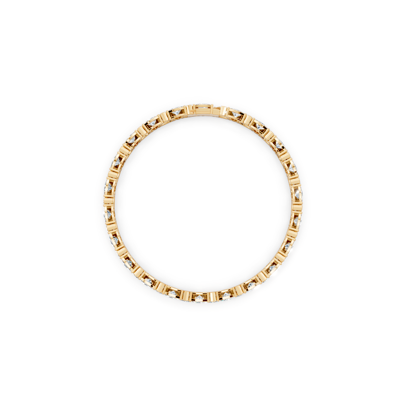 Sparkling V-Gallery Bracelet for Women with Trillion Cut Lab Grown Diamond