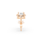 Aurielle Round Brilliant Lab Grown Diamond Halo Stud Earrings in Gold