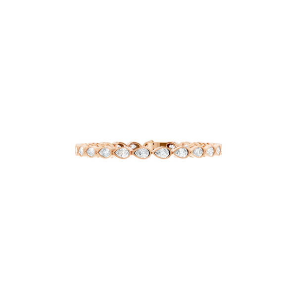 Premium Pear Cut Lab Grown Diamond Bracelet for Women with Bezel Setting