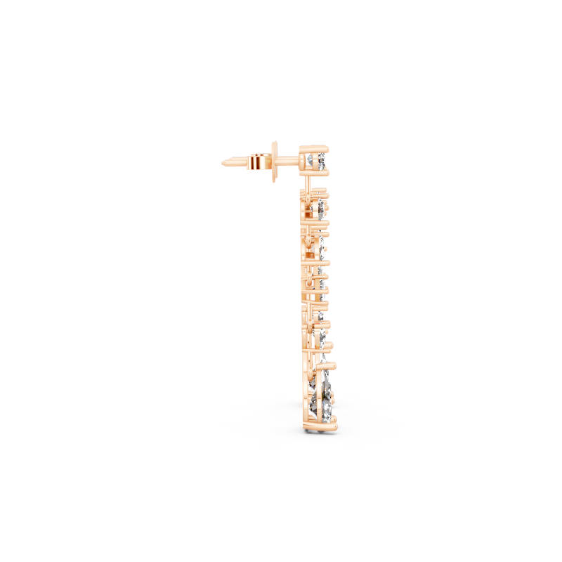 Bellara Charm Cascade Teardrop Lab Grown Diamond Earrings for Birthday Gift