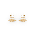 Seraphina Teardrop Filigree Stud Earrings with Round Brilliant Lab Created Diamond
