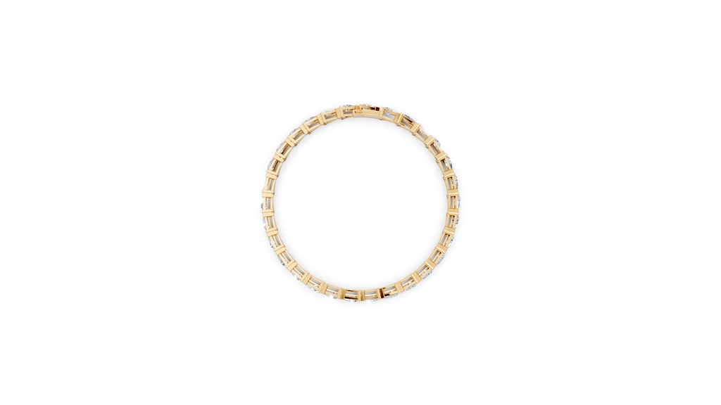 Geometric Trillion-Cut Lab Created Diamond Tennis Bracelet with Arrow Link Design